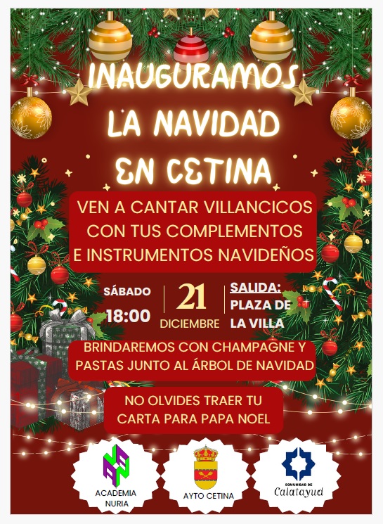 INAUGURAMOS LA NAVIDAD EN CETINA: 21 DICIEMBRE